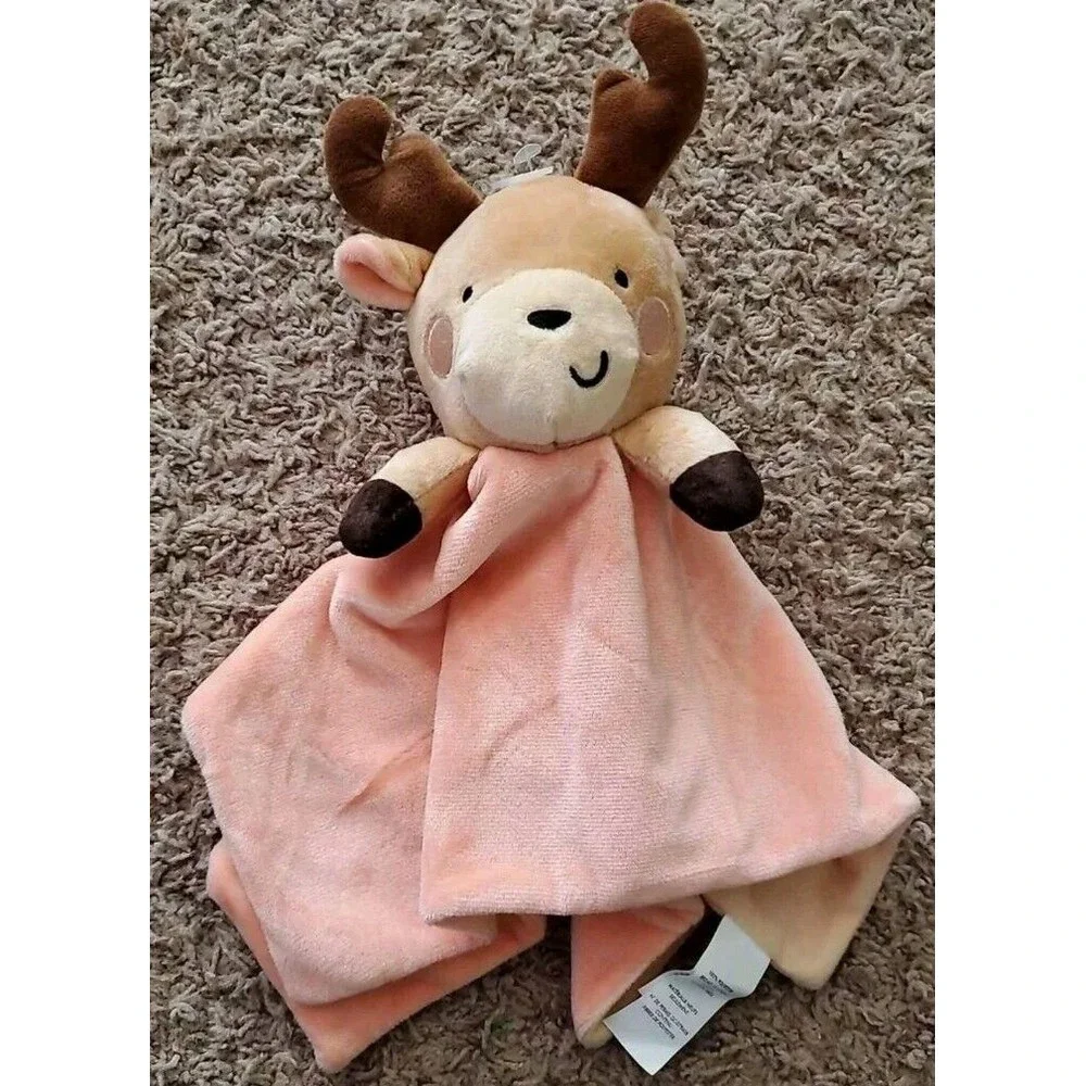 Little Holly Baby‎ Reindeer Christmas Lovey Security Blanket Animal Plush